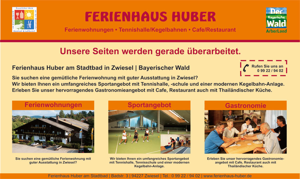 Ferienhaus Huber Zwiesel Bayerischer Wald www.ferienhaus-huber.de